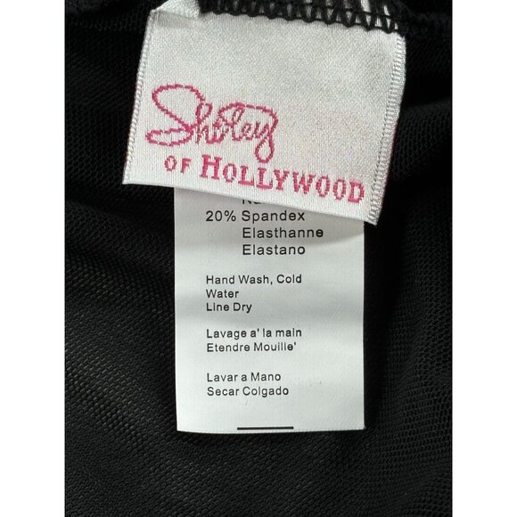 Shirley Of Hollywood Robe Black Mesh & Lace Size L - Picture 6 of 8